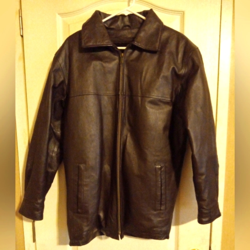 Mens Small Brown Leather Jacket from The San Diego Leather Jacket Factory